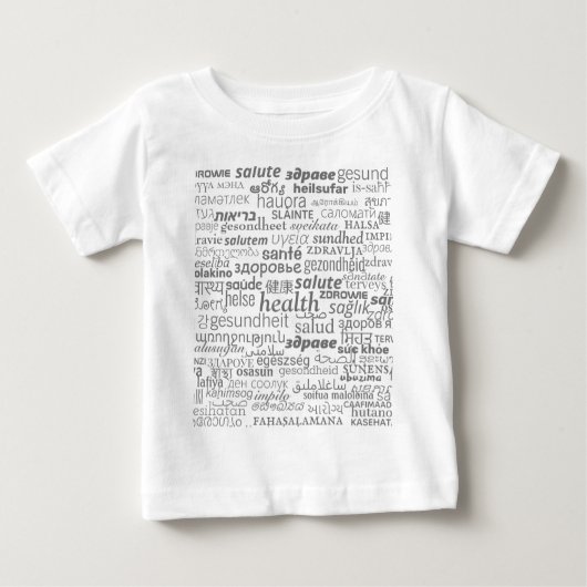 Multi-Language Baby T-Shirt in de gezondheidszorg  (Voorkant)