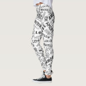 Multi Language Love Text Leggings Uw kleuren (Links)