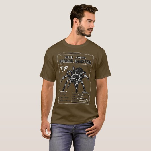Multi-Legged Horror Hamster Funny Tarantula T-shirt (Voorkant volledig)