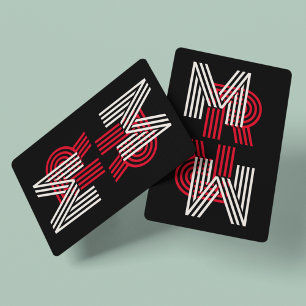 Multi Line Font Retro Modern gepersonaliseerd Pokerkaarten