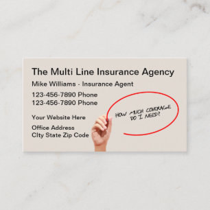 Multi-Line Insurance Agent Visitekaartje