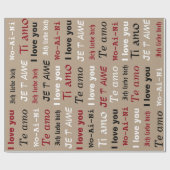 Multi-Lingual I Love You Cadeaupapier (Vlak)