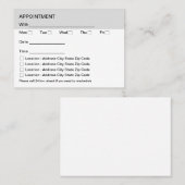 Multi Locatie Budget Bulk Afspraak Kaarten 2 Afsprakenkaartje (Voorkant / Achterkant)