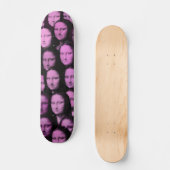 Multi-Mona in Roze - 70-er jaren stijl Persoonlijk Skateboard (Voorkant)