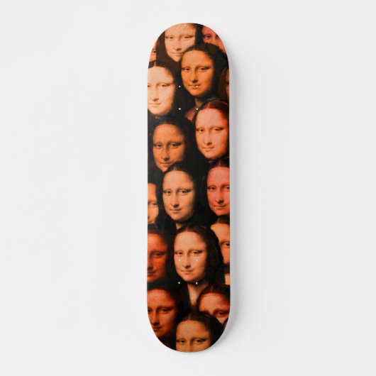 Multi-Mona in Sinaasappel - jaren '70Stijl Persoonlijk Skateboard (Voorkant)