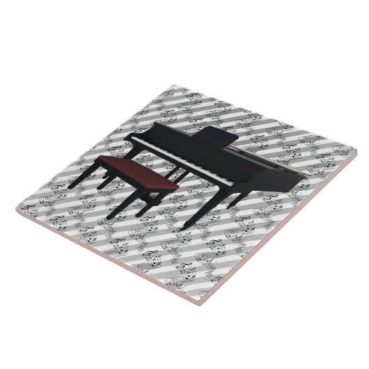 MULTI-MUZIEKNOTEN PIANO PLAYER TEGELTJE (Zijkant)