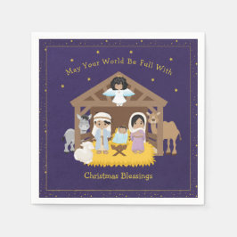 Multi Nativity Paper Napkin Servet