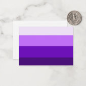 Multi Paarse 2 Note-kaarten Notitiekaartje (Voorkant / Achterkant in situ)