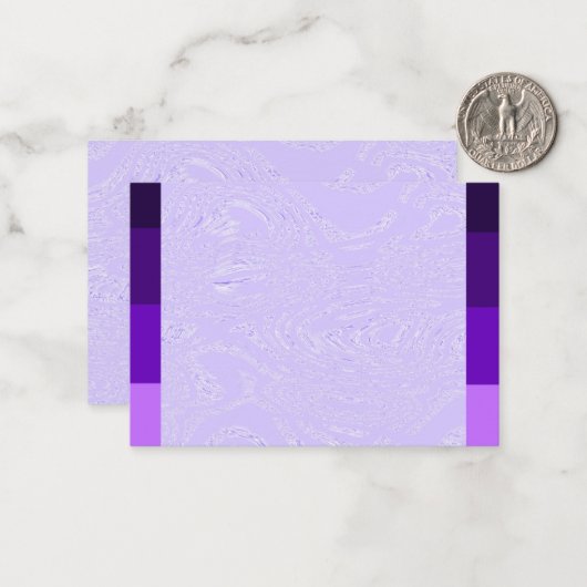 Multi Paarse Note kaarten Notitiekaartje (Voorkant / Achterkant in situ)