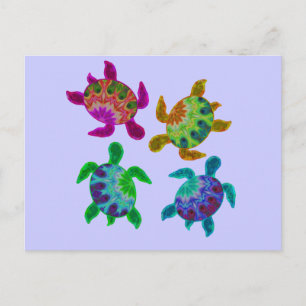 Multi Painted Turtles Briefkaart