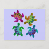 Multi Painted Turtles Briefkaart (Voorkant)