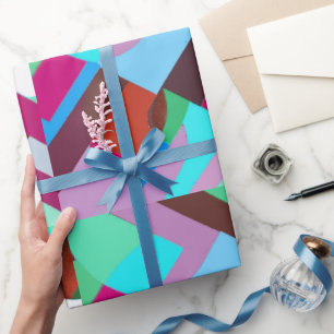 Multi-pastel rooster abstract selfie frame cadeaupapier