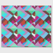 Multi-pastel rooster abstract selfie frame cadeaupapier (Vlak)