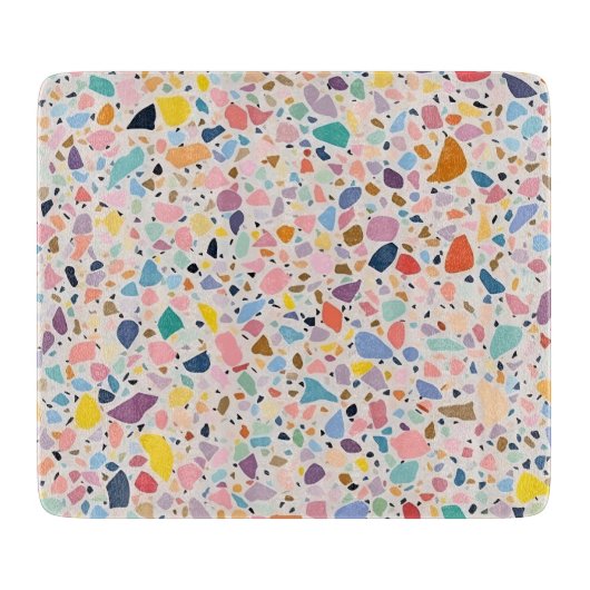 Multi Pastel Terrazzo Snijplank (Voorkant)