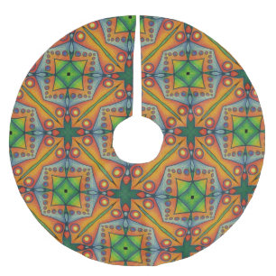 multi patroon kerstboom rok