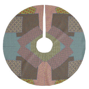 multi patroon kerstboom rok