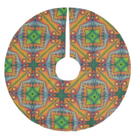 multi pattern kerstboom rok