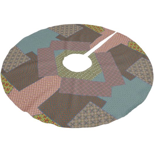 multi pattern kerstboom rok (Gekanteld)