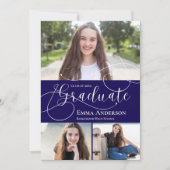 Multi Photo 2025 Afstudeerder Blue Afstuderen aang Kaart (Voorkant)