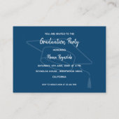 Multi Photo 2025 Afstudeerfeest Mini Uitnodiging Informatiekaartje (Achterkant)