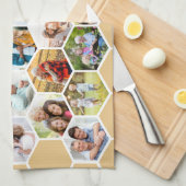 Multi Photo 28 Afbeelding Honey Beige Honeycomb Theedoek (Quarter Fold)