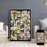 Multi Photo 54 Afbeelding Grid Collage Black Poster<br><div class="desc">Creëer uw eigen multi-foto poster met 54 van uw favoriete foto's. Het fotomalplaatje is klaar voor u om uw afbeeldingen te uploaden, die in vierkant/instagram formaat in een eenvoudige de fotocollage van de netstijl worden getoond. De achtergrondkleur is neutraal zwart en als u dit wilt wijzigen om uw thuisdecor aan...</div>