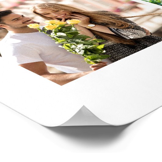 Multi Photo 54 Afbeelding Grid Collage White Poster (Hoek)