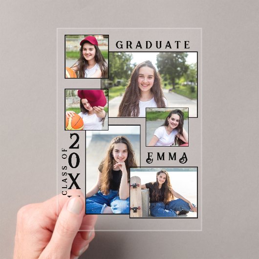 Multi Photo Acrylic 2025 Afstuderen Aankondiging (Insitu (Draagbaar))