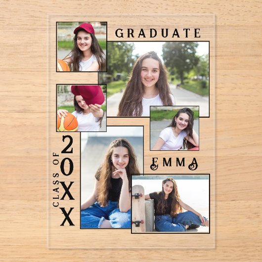Multi Photo Acrylic 2025 Afstuderen Aankondiging (Voorkant)