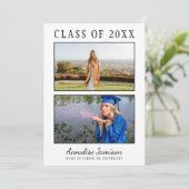 Multi Photo Afstuderen Flat Announcement Kaart (Staand voorkant)