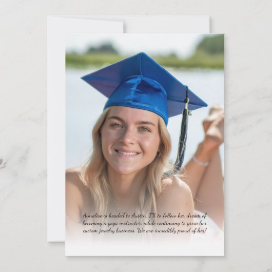 Multi Photo Afstuderen Flat Announcement Kaart (Achterkant)