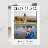 Multi Photo Afstuderen Flat Announcement Kaart (Voorkant / Achterkant)