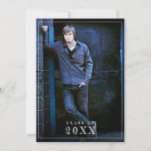 Multi Photo Afstuderen Invitation Kaart (Achterkant)