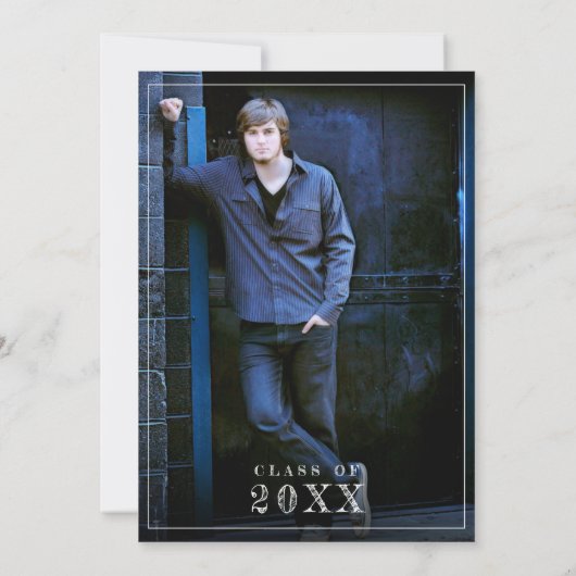 Multi Photo Afstuderen Invitation Kaart (Achterkant)