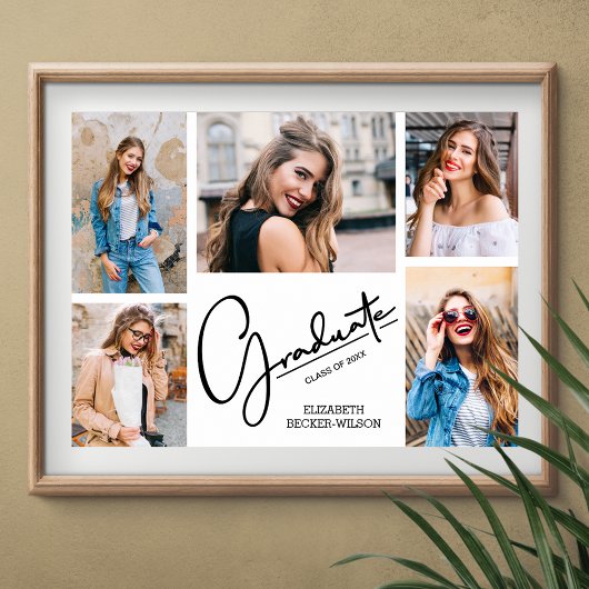 Multi Photo Afstuderen Keepsake Poster