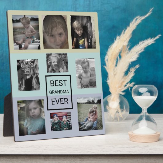 Multi-Photo Best Grandma Ever Collage Plaque Fotoplaat (Zijkant)