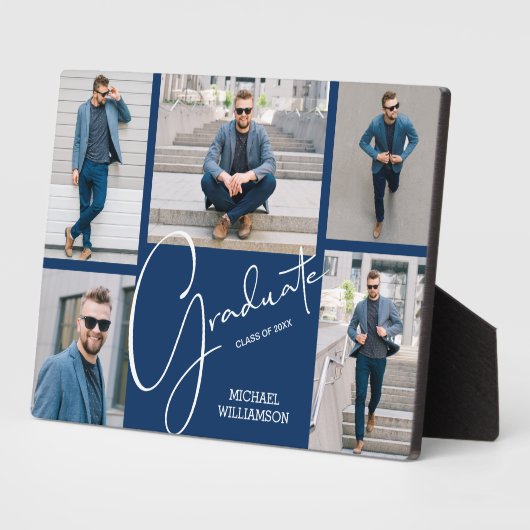 Multi Photo Blue Afstuderen Keepomwille Fotoplaat (Zijkant)