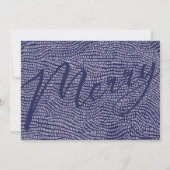 Multi Photo Booth-Lijst | Blauwe kerst Feestdagenkaart (Achterkant)