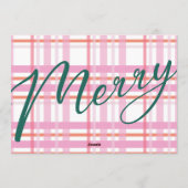 Multi Photo Booth-Lijst | Kerst van de Gingham Mer Feestdagenkaart (Achterkant)