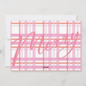 Multi Photo Booth-Lijst | Kerst van de Gingham Mer Feestdagenkaart (Achterkant)