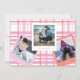 Multi Photo Booth-Lijst | Kerst van de Gingham Mer Feestdagenkaart