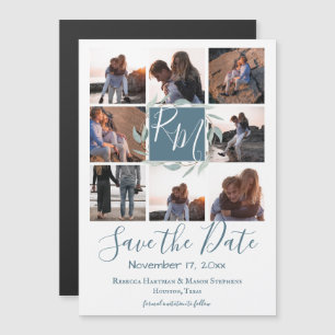 Multi Photo Botanical Leave Monogram Bewaar de dat