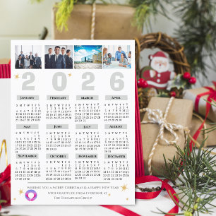 Multi Photo Calendar Corporate Business Company Feestdagenkaart