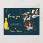 Multi Photo Class van 2025 Afstuderen Bedankt Briefkaart (Voorkant)