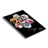 Multi Photo Collage BEE U Persoonlijke naam Notitieboek (Rechterzijde)