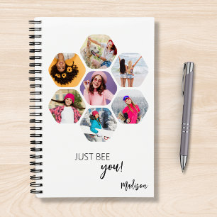 Multi Photo Collage BEE U Persoonlijke naam Notitieboek
