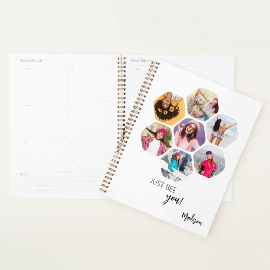 Multi Photo Collage BEE U Persoonlijke naam Planner (Display)