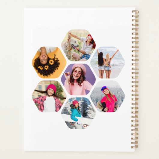 Multi Photo Collage BEE U Persoonlijke naam Planner (Achterkant)