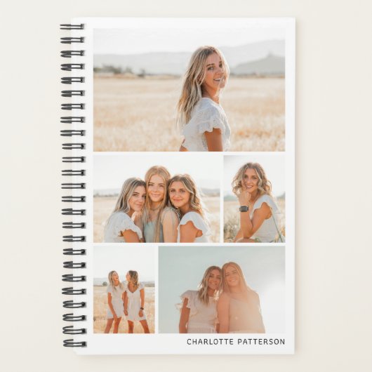Multi Photo Collage Creëer uw eigen gepersonalisee Planner (Voorkant)