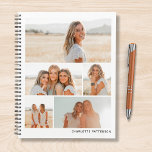 Multi Photo Collage Creëer uw eigen gepersonalisee Planner<br><div class="desc">Multi Photo Collage Creëer Your Own Personalized Planner bevat een fotocollage van vijf van je favoriete foto's en gepersonaliseerd met jouw naam of aangepaste tekst in de hedendaagse typografie. Perfect gepersonaliseerde cadeaus familie en vrienden voor verjaardagen, Kerstmis, Moederdag, Vaderdag, Grootouders, broer, zus, beste vriend en meer. Ontworpen door ©2025 Evco...</div>